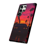Matte Black Challenger Sunset Tough Phone Case - Palm Silhouette