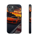 Orange C8 Z06 Flat Plane V8 Speed Art Tough Phone Case