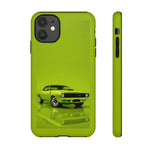 Green Cuda Muscle Car phone case for Gear Heads