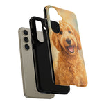Goldendoodle Fluffy Curls Portrait Art Tough Phone Case