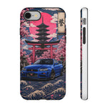 Bayside Blue Skyline Phone Case, Cherry Blossom Torii Tough Cover