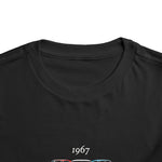 1967 Chevy Camaro Muscle Cars Toddler T-Shirt Patriotic Graphic Tee RWB