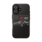 Black C6 Phone Case American Sports Car Tough Cover Gift