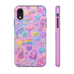 Retro Sticker Collage Y2K Art Tough Phone Case