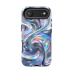 Chrome Metallic Swirl  Art Tough Phone Case
