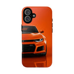 Orange Camaro Phone Case, ZL1 American Muscle Car Tough Cover for Men Gift