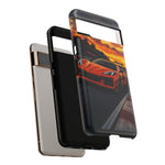 Orange C8 Z06 Flat Plane V8 Speed Art Tough Phone Case