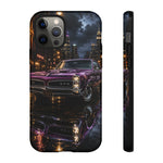 67 GTO Phone Case Purple, Rainy City Night Muscle Car Tough Cover