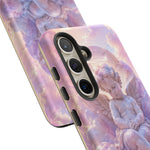 Cherub Cloud Throne Phone Case, Pastel Marble 3D Render Cover