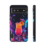 Neon Cocktail Phone Case | Retro 80s Tropical Drink Art