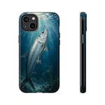 Painterly Marine Art Phone Case, Tarpon Surface Light Cover