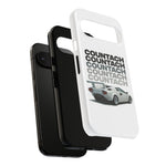 White Countach Retro Tough Phone Case Cover Gift Art