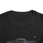 Toddler ’57 Bel Air Classic Car T-Shirt, Vintage Chrome Outline Design