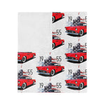 1955 Thunderbird Red Microfiber Throw Blanket Classic Car Gift