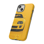 Yellow Supra Phone Case, MK4 90s JDM Legend Tough Protective Cover for Men
