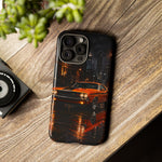 Challenger RT Phone Case, Rainy City Night Muscle Car Tough Cover