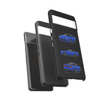 Blue 180SX JDM Sports Car Phone Case Tough Multi View
