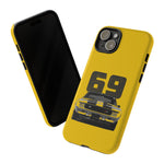 1969 Camaro Z28 Yellow Front View Muscle Car Tough Phone Case