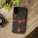 Challenger RT Phone Case, Rainy City Night Muscle Car Tough Cover