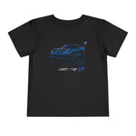 Toddler Short Sleeve Tee, Blue C7 ZR1 Design, Kids T-Shirt Gift, Youth Graphic