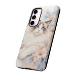 Ragdoll Cat Blue Eyes Soft Watercolor Art Tough Phone Case