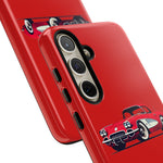 Red Classic Corvette C1 Illustration phone case | Retro Car Tough Case