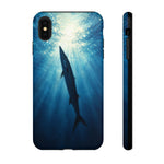 Barracuda Silhouette Phone Case, Sunlit Marine Art Tough Cover