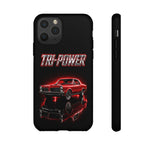 Tri-Power Classic Muscle Car GTO phone case | Retro Automotive Graphic
