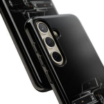 Black Classic C10 Truck Phone Case | Vintage Pickup Reflection, Minimal Auto Design