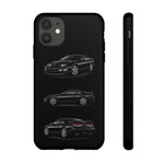 Black 300ZX Sports Car Tough Phone Case - Multi View