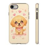 Golden Retriever Heart Eyes Kawaii Pet Dog Art Tough Phone Case