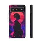 Neon Geisha Silhouette Phone Case | Tough Cover