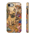 Guilty French Bulldog Phone Case, Confetti Watercolor Cover