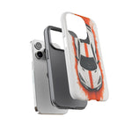 Z06 C8 Phone Case, White Top-Down Painterly Stripe Cover