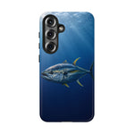 Yellowfin Tuna Phone Case, Deep Blue Water Tough Cover, Gift