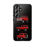 Early Bronco Phone Case Red, Three-View Truck Vector Cover