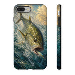 Jack Crevalle Strike Phone Case Saltwater Fishing Gift for Anglers