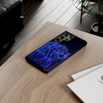 Neon Blue Tiger phone case | tough protective cover