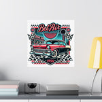 1956 Chevy Bel Air Poster Retro Classic Car Diner Racing Hot Rod Wall Art