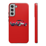 Red Classic Corvette C1 Illustration phone case | Retro Car Tough Case