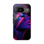 Neon Lightning Face 80s phone case | Tough Case