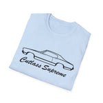 1969 Cutlass Black Outline Silhouette Emblem Classic Car T-Shirt Fan Gift