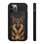 German Shepherd Geometric Art Tough Phone Case - Low Poly