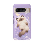 Ragdoll Sleepy Blue Eyes Kawaii Cat Art Tough Phone Case