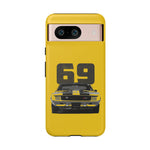 1969 Camaro Z28 Yellow Front View Muscle Car Tough Phone Case