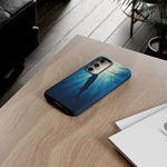 Barracuda Silhouette Phone Case, Sunlit Marine Art Tough Cover