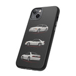 Fox Mustang White Triview Phone Case Classic Car Illustration