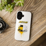 Z06 Corvette Phone Case, Yellow Sketch Reveal Chrome Cover