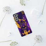 French Bulldog Pop-Art Portrait Tough Phone Case - Purple Gold