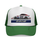 Datsun 240Z Racing Trucker Cap Hat | Classic JDM Vintage Mesh Snapback
